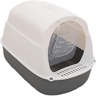 FAKEME Hooded Cat Litter Box Enclosed Cat Toilet Kitty Litter Tray Litter Box
