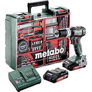 metabo sb 18 l bl 602331880 set perceuse visseuse à percussion sans fil 18 v 2 chargeurs li ion sc 30 metabox 145 atelier mobile