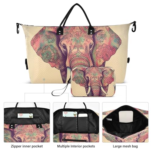 Large Travel Duffel Bag, 1713447671118_ Sports Tote Gym Bag, Shoulder Weekender Overnight Bag for Women Men, Carry On Luggage with Toiletry Bags2