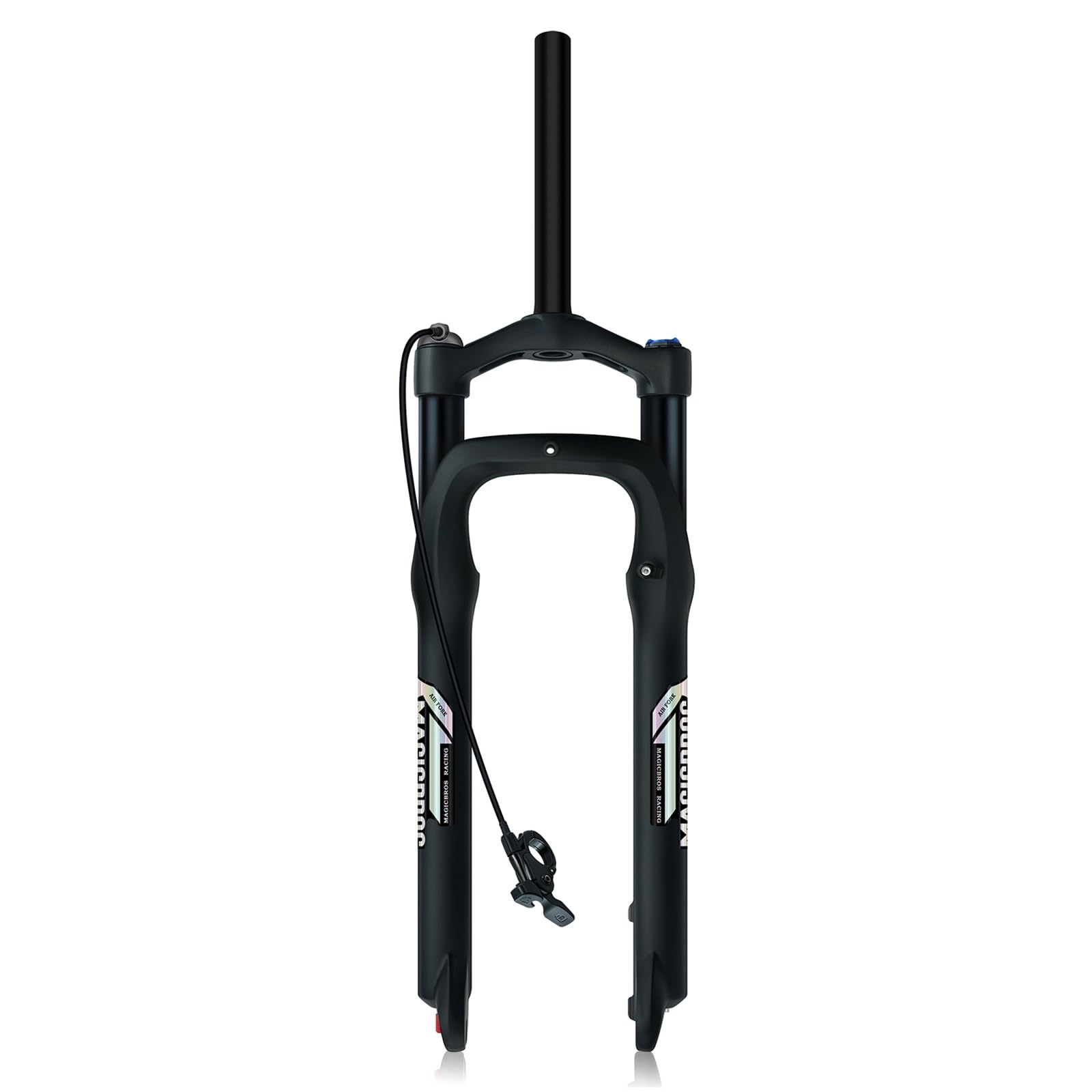 WIQUYBML 20/26 * 4.0 Inch Fat Tire Fork Air Suspension 120mm Travel Straight Tube Snow Front QR Manual/Remote Lockout Rebound Adjust