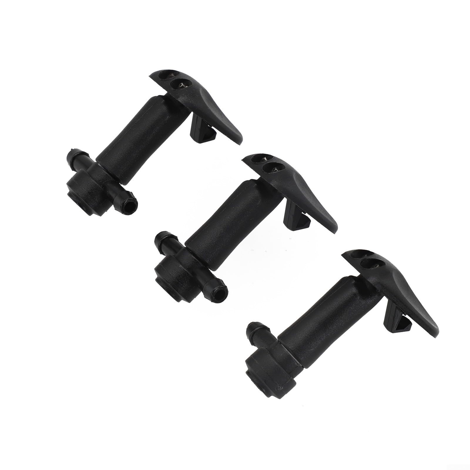 Set di 3 ugelli per lavavetri per Saab 9 3 93X 2003 2011 parti di ricambio 12778850 12778849 Cappuccio in plastica a montaggio diretto sinistro destro alto spray per una maggiore visibilità copertura