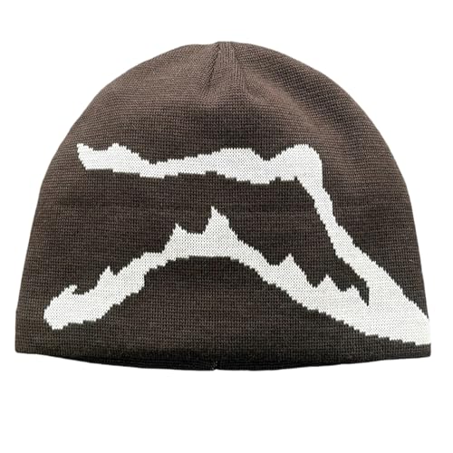 Bonnet en tricot jacquard motif géométrique unisexe chaud et respirant sans bord