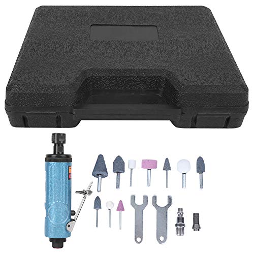 Air Die Grinder Pneumatic Grinding Machine Kit Polishing Cutting Tool Blue for Various and Finishing