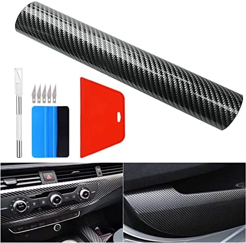 Carbon Fiber Sticker LZLRUN 6D Carbon Fiber Vinyl Wrap - 30x150cm High Gloss Car Interior Film Car Vinyl Wraps - Foto 11