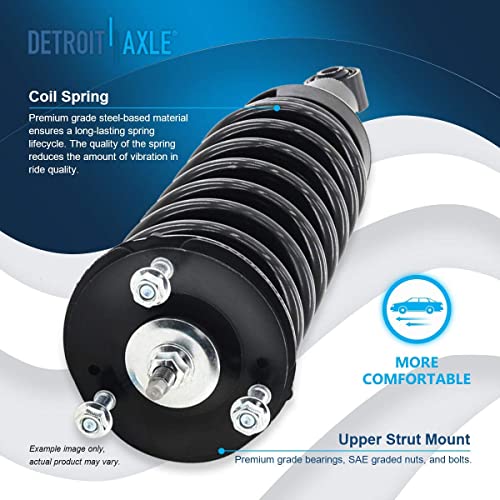 Image of Detroit Axle - 8pc Front Suspension Kit for 03-06 Toyota Tundra, 2 Struts & Coil Spring 2 Sway Bars 4 Tie Rod Ends 2004 2005 2006 Replacement