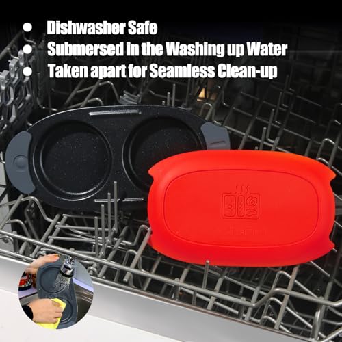 MKYSAIL Quick-Heat Microwave Egg Cooker|Poacher|fryer,Multi-use microwave egg maker for Breakfast Sandwiches,Dishwasher-Safe,Save Time,Portable for Home,Travel,Gifts(red) - Thumbnail 5