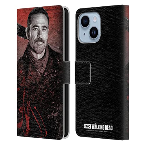 The Walking Dead Étui Cuir Portefeuille Apple iPhone 14 Plus Negan
