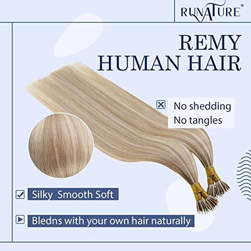 RUNATURE U Tip Hair Extensions Human Hair Black U Tip Human Hair Nail U Tip Extensions Remy Hair 12 inch 40 Gram #1 - Image 2