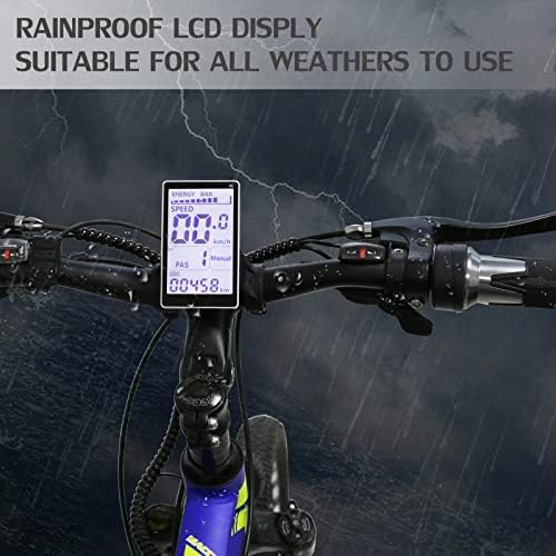 AKEZ Ebike Controller Electric Scooter Bike Motor Brushless Controller with LCD Display Panel,Electric Bicycle Controller with Waterproof E-bike Display Universal Accessorie Kit