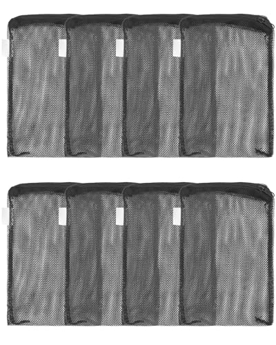 Pawfly 8 Pack Aquarium Filter Media Bags, Fish Tank Fine Mesh Bag with Plastic Zipper Aquarium Mesh...