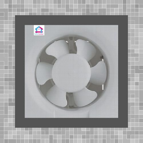 Image of HomeConcept Small Mosquito Net for Exhaust Fan and Bathroom Small Window - 120 GSM Pre-Stitched Ready-to-Use Fiberglass Mesh, Protection from Insect, Dust and Lizard, Washable (Grey, 20cm x 20cm)