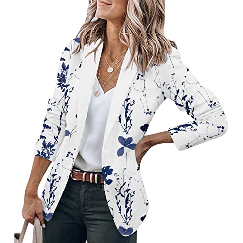 Blazer leve para mulheres, negócios, casual, trabalho, escritório, roupa exterior 2023, blazer com f