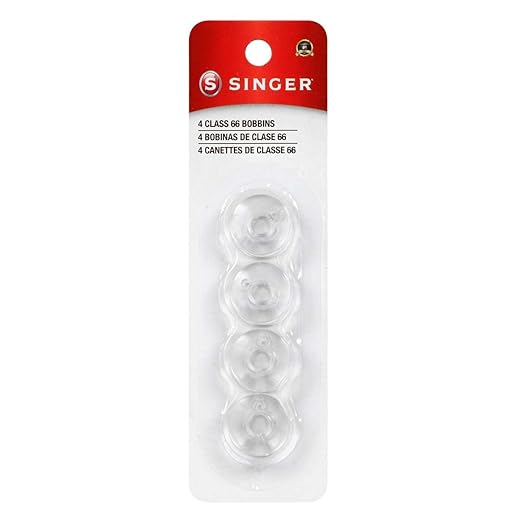 SINGER Class 15J Threaded Bobbins in Case, 12-Count, Assorted Colors