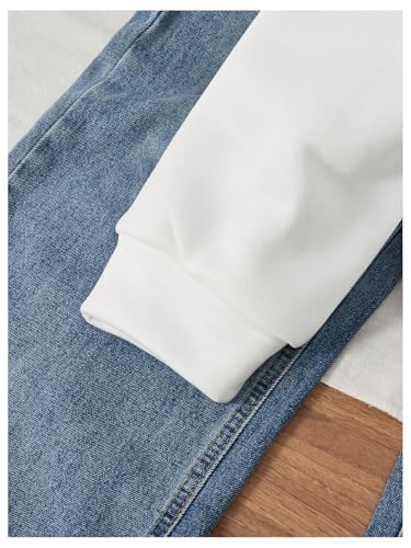 Verdusa Girl's Star Graphic Crewneck Sweatshirt Long Sleeve Drop Shoulder Loose Pullovers4