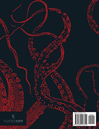 Vintage Octopus Sketchbook Red: Ocean Sea Life Sketchbooks For Artists Adults and Kids to Draw in 8.5x11" LARGE 110 Blank Pages - Image 2