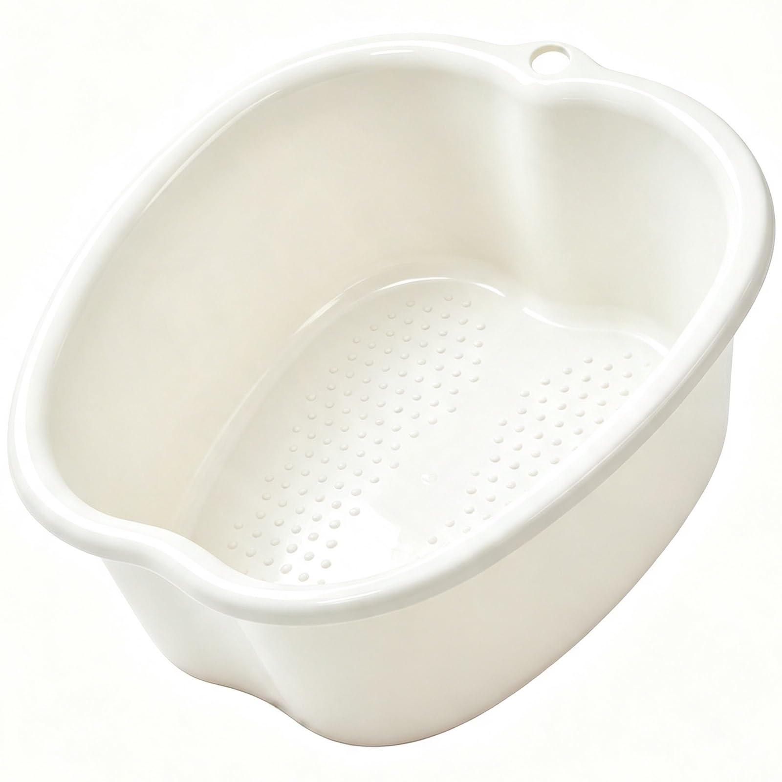 Bacinella for Immersione Dei Piedi, A Forma di Mela Con Fondo Massaggiante | Bacino di Grande Capacità, Materiale Plastico Addensato, Adatto for Uso Domestico(White)