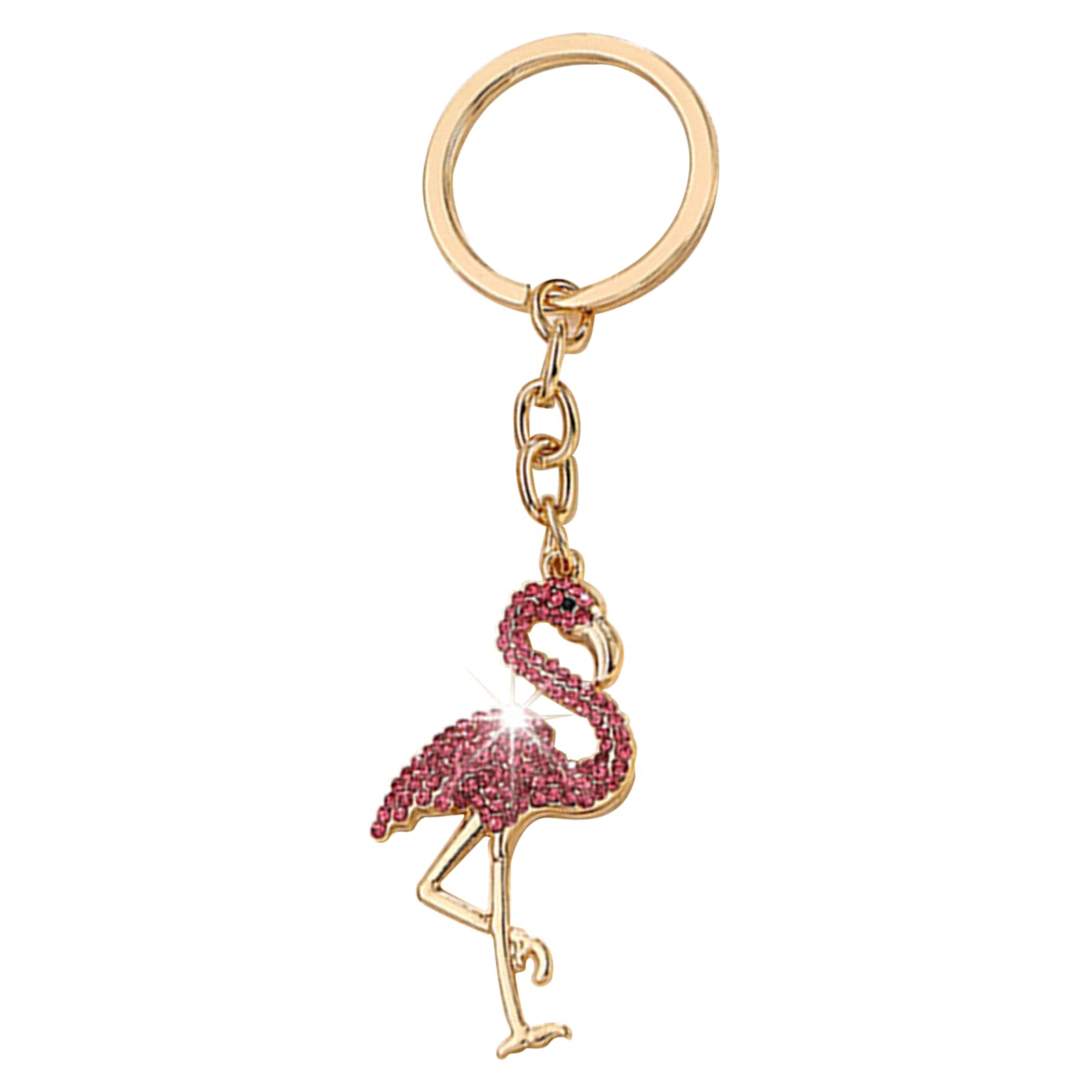 Ethlomoer Cute Keychain for Women - Flamingo Keyring, Creative Pendant, Unisex Flamingo Ornament, Cute Keyrings for Women