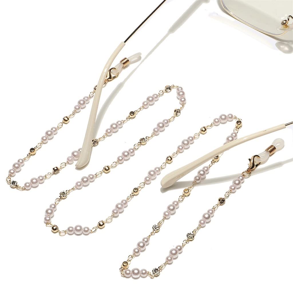 Miedziane koraliki Perłowe okulary Smycz Naszyjnik Łańcuszek do okularów Anti-loss i Anti-drop Glasses Rope
