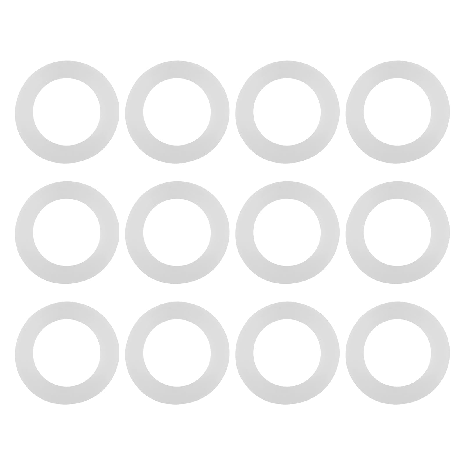 ANKROYU 12PCS Flat Gasket, Silicone O Ring Sealing, High Temperature Resistant Gasket Sealing Grommet, Automotive Gasket for Water Tap Sprayer Connection (1 inch)