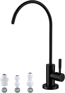 Trinkwasserhahn, mattschwarz, bleifreier Wasserfilter-Wasserhahn, Umkehrosmose-Wasserhahn für Küche, Bar, Spüle