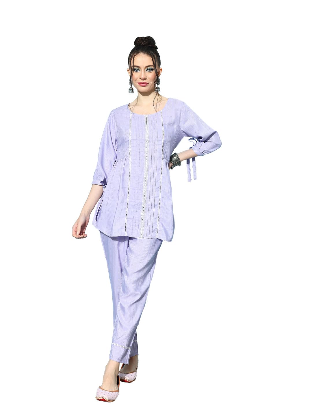 Stylum Women's Self Design Rayon Blend Co-Ord Set