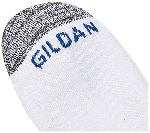 Gildan Men's Polyester Half Cushion No Show Socks, 12-pack3