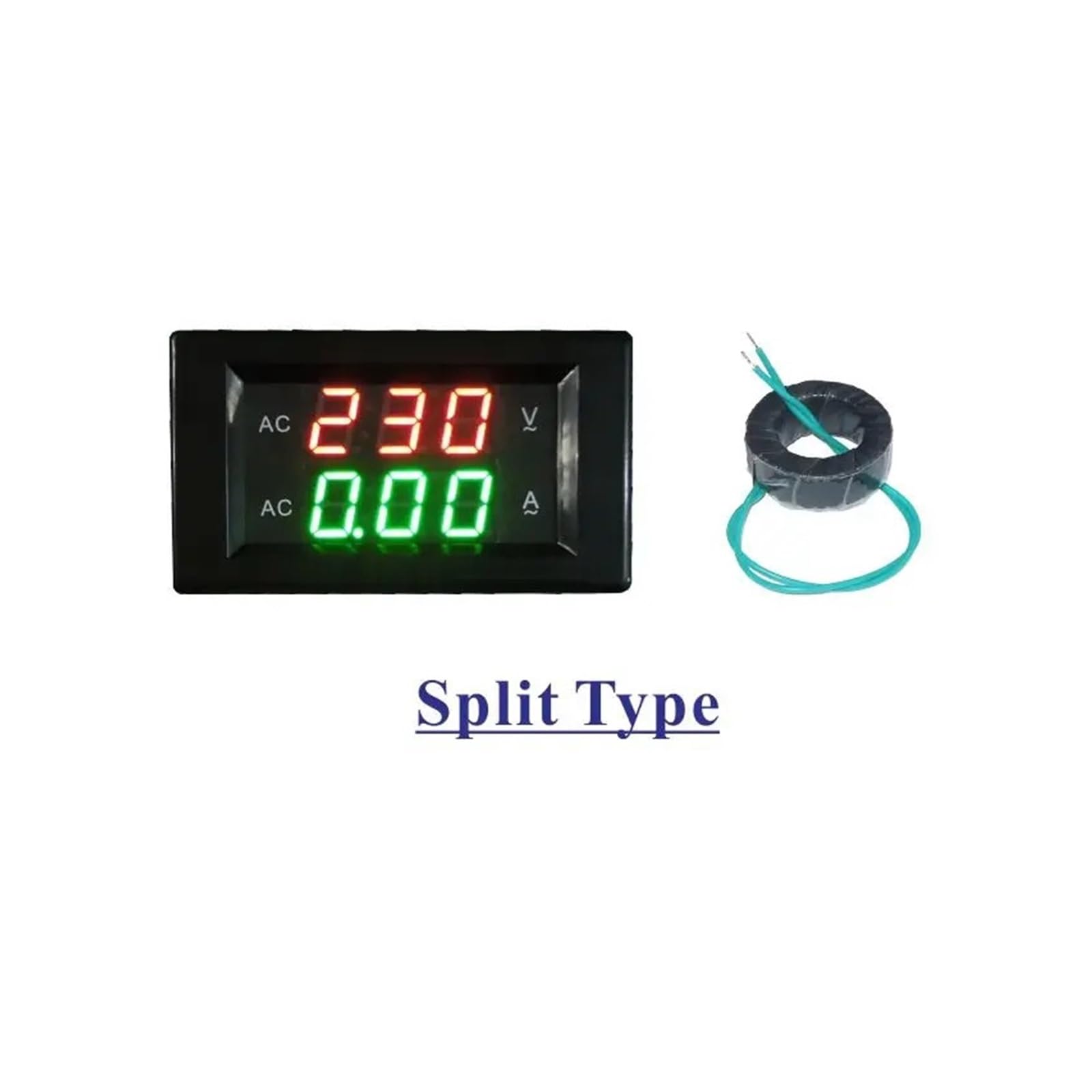 Medidor de Voltaje CA de 0 a 500 V, medidor de Corriente CA de 0 a 300 V, amperímetro de Panel, voltímetro Digital, amperímetro, 10 A, 50 A, 100 A, D85(B1ack,AC50A(Split)_DC5V)