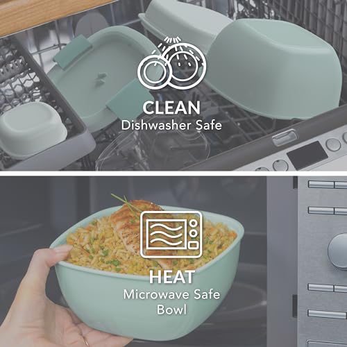 image for Bentgo Salad Container - 54 oz Bowl with 4-Compartment Toppings Tray, 