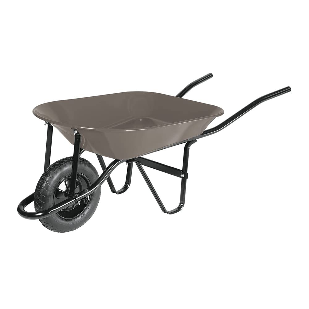 Metal Wheelbarrow Capacity 65 Litres Tyre for Construction and Gardening PRETUL