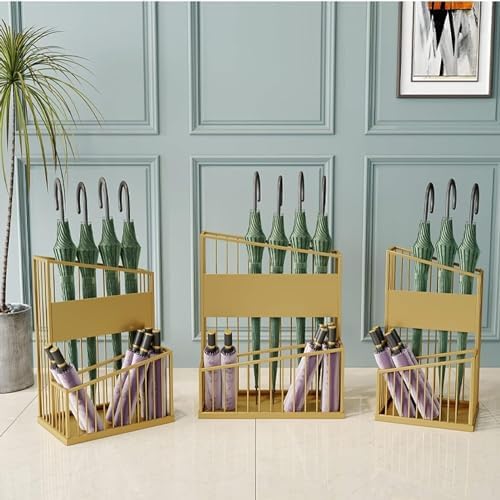 Large Capacity 2 Tier Metal Umbrella Stand Commercial Umbrella for Hotels Offices and Entrances Stylish Umbrella Holder for Entryways and Storage