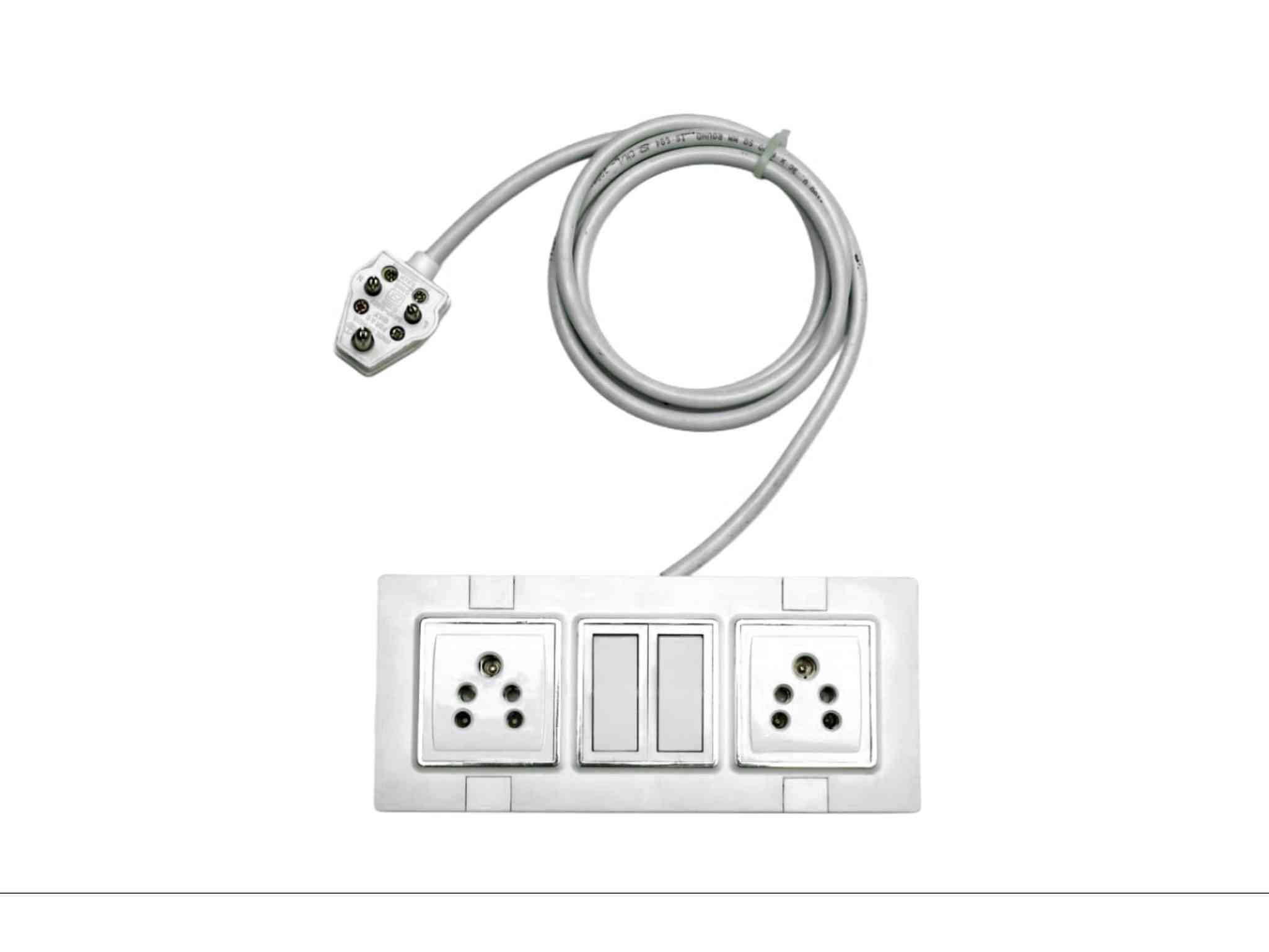 KRIJAS Extension Board with 2 Sockets & 2 Switches | Heavy Duty Power Strip with 3 Pin top & 1 mm Wire | Multi Plug Extension Board, Box for Home, Office & Computer,Electric Switch Board-picture-29