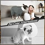 Kuoser Hundebody nach op, Medizinischer Body Hund,Hunde Schlafanzüge, Hundebody nach kastration, Anti-Lecken Wundschutz,Kegel-Alternative (2XL,Grau)