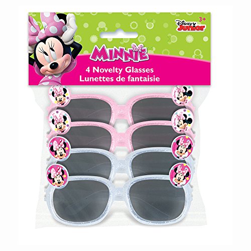 Unique Girls Minnie Mouse Novelty Glasses Party Favors (4 Count)