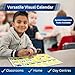 Kids Calendar Visual Schedule Autism – Premium Durable Plastic – Calendar Pocket Chart – Special Education Classroom Must Have – Autism Learning Materials (English)
