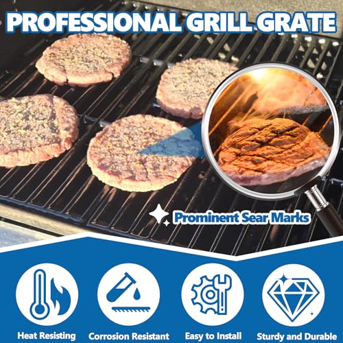 Image of SafBbcue 18 3 /16 inch Cooking Grates for Charbroil Performance G422-0012-W1 G422-0013-W1 463243518 463243519 463275717 4632755177 463274419 Grill Grids Replacement Parts, Char-Broil 5 6 Burner Grill Parts