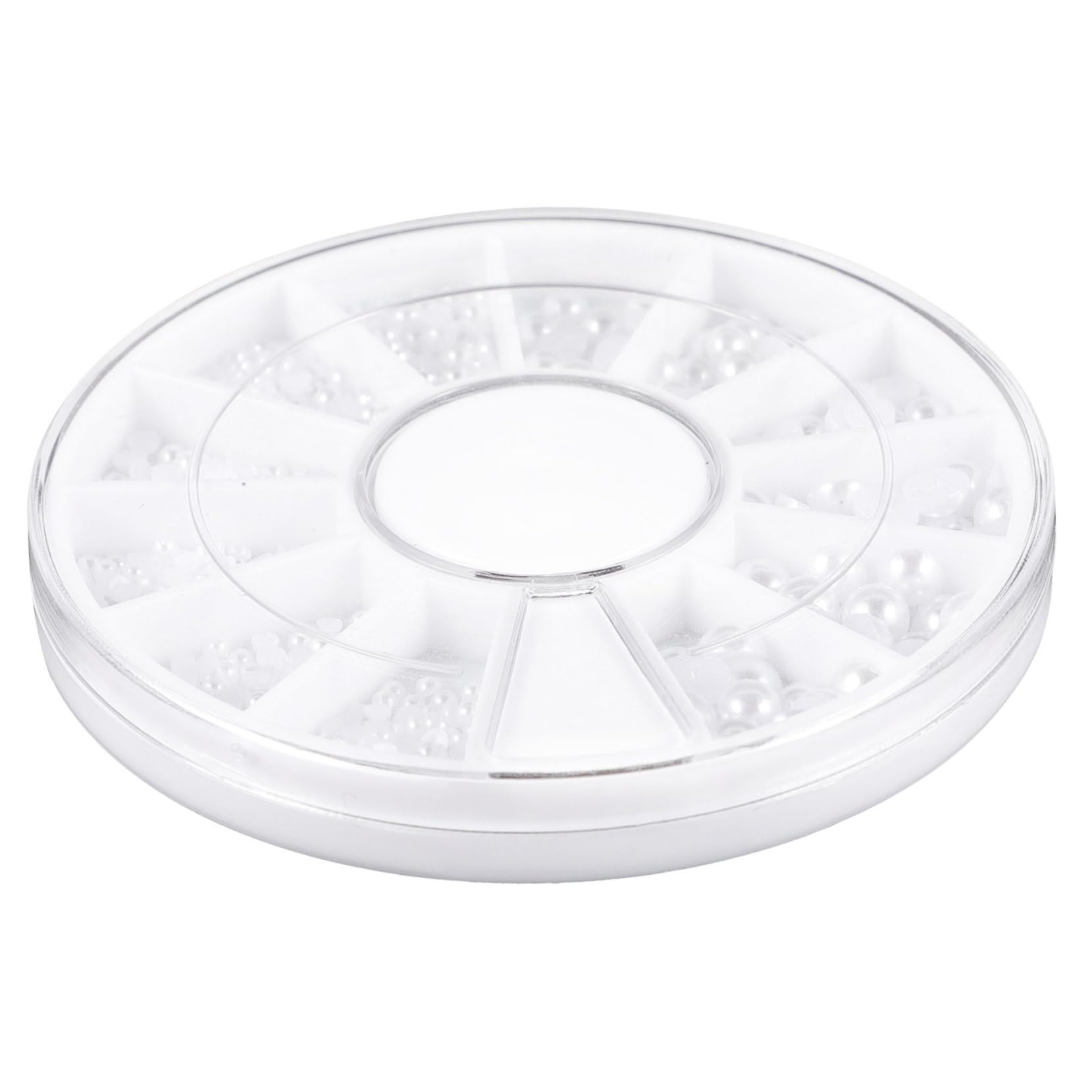 IWOWHERO Resin Semi-Circular Pearl Decorations 200pcs Flat Back Pearl Beads 2mm/3mm Nail Art Jewelry Dec