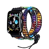 ✔3 WRAP SMART WATCH BAND: COMPATIBLE FOR IWATCH 38mm/40mm,42mm/44mm: Handmade Jewelry colorful beads Bracelet Apple watch band compatible with Series 6/5/4/3/2/1, Sport, Hermes, Nike+, Edition, etc. (Watch not included )