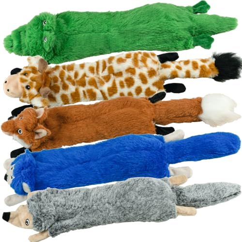 SHARLOVY Dog Quietschspielzeug 5er-Pack