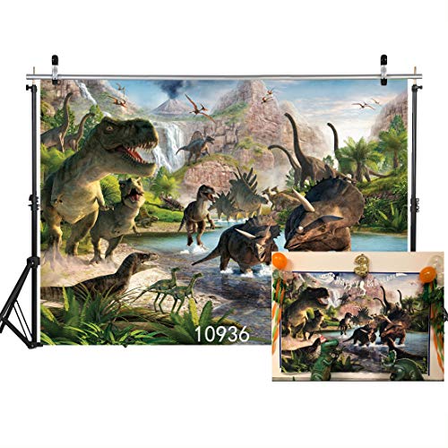 SJOLOON 7X5ft Dinosaur Backdrop Vinyl Photography Backgrounds 3D Backdrops for Children Kids Dinosaur Theme Party Decoration Adult Portrait Photo Studio Props 10936