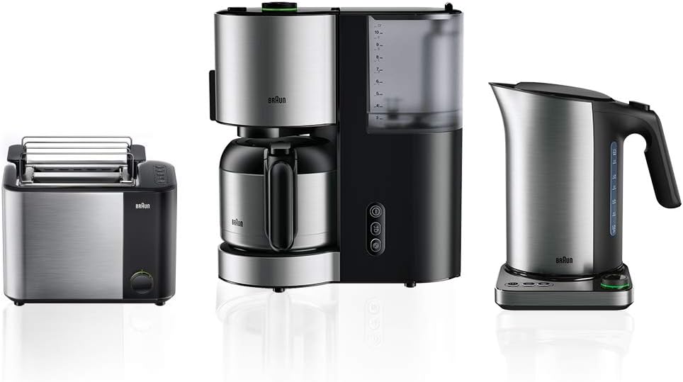 Braun KF5105BK Macchina per il caffè americano con filtro, AromaSelect, 10 tazze, 1000 Watt, nero, acciaio inox Braun KF5105BK Macchina per il caffè americano con filtro, AromaSelect, 10 tazze, 1000 Watt, nero, acciaio inox
