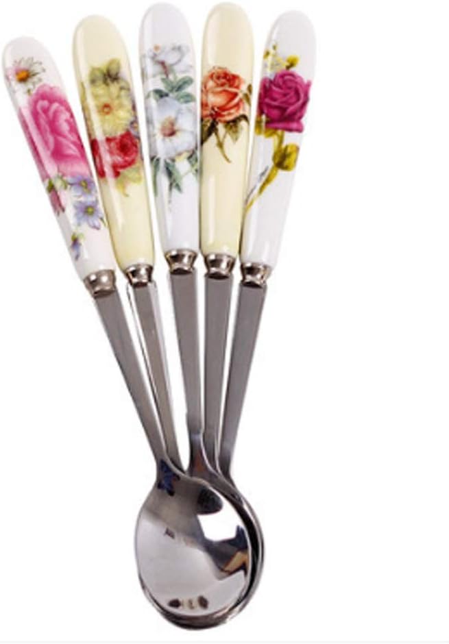 Ceramic Coffee Spoon Cup Small Handle Long Mixing