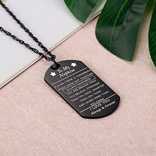 To My Nephew Necklace From Aunt To Nephew Gift, Uncle To Older Nephew Birthday Christmas Graduation Jewelry Gifts Ideas, Going Away Gift For Nephew From Auntie Uncle #TOP2