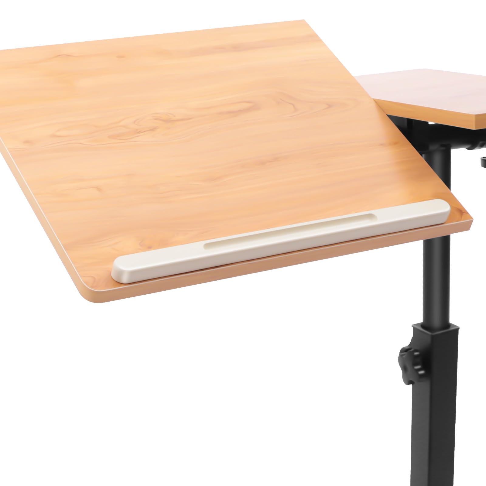 Adjustable Laptop Desk with Wheels Mobile Standing Computer Desk 22 83-35 43 Inch Height Tilting Tabletop with Bookstop — view 5