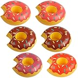 Kleeblatt Pool Drink Floaties, Doughnut Inflatable Drink Holders Floating Cup Holders Drink Floats for Pool Party