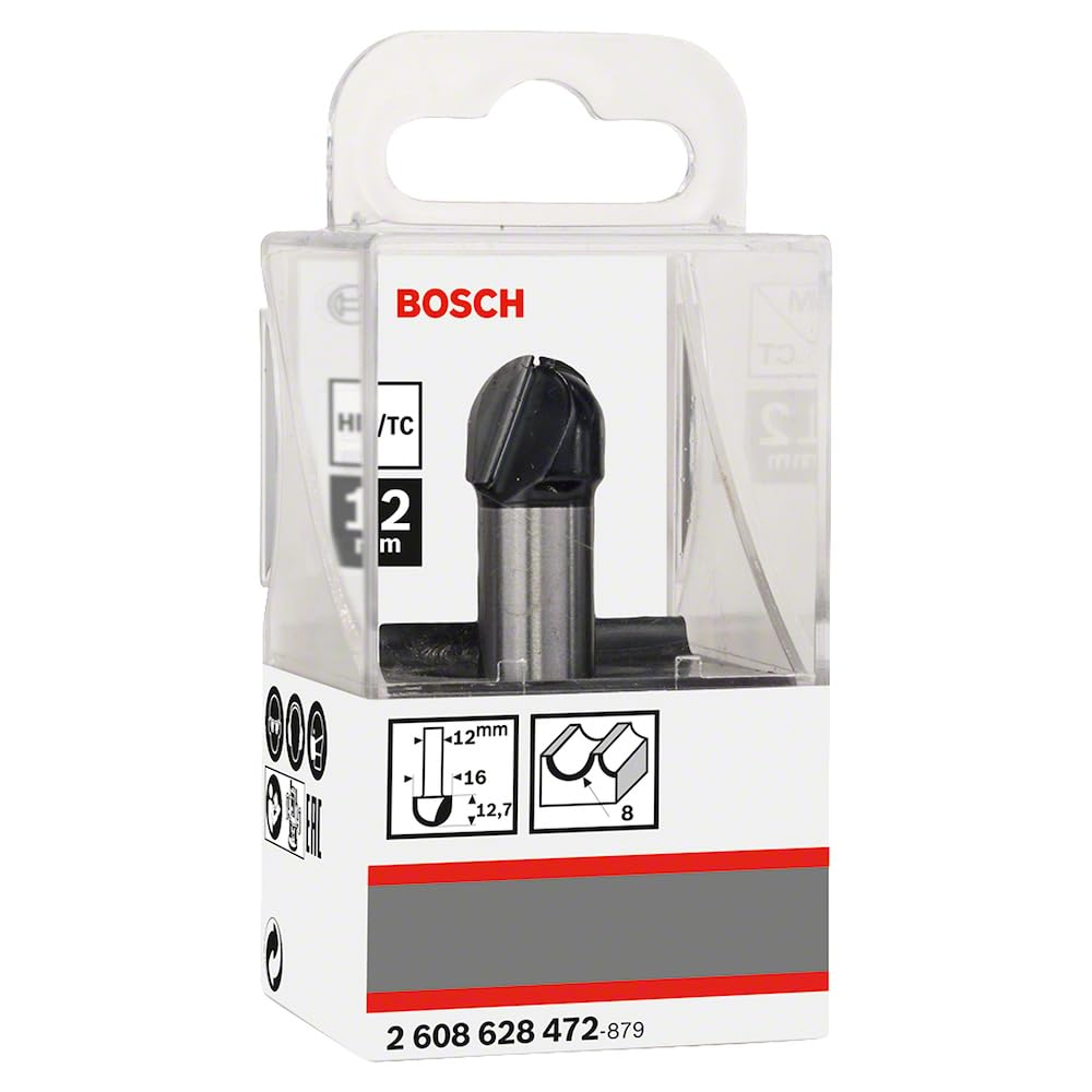 Fraise à Araser Bosch 8 Mm - Angle 25° - Pour Bois Et Dérivés - Carbure De Tungstène - Pour Défonceuse Et Table