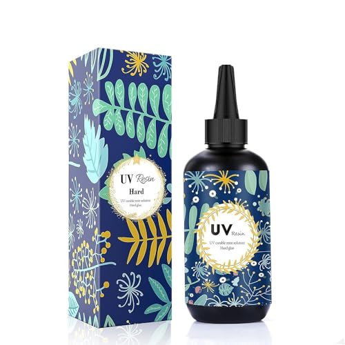 Image of KRYTONEUV Resin Clear Tough, Transparent UV Curing Resin Glue Hard Type, Ultraviolet Curable Sunlight Activated Crystal UV Resin for DIY /Kids Jewelry Craft Making (250GRAM)
