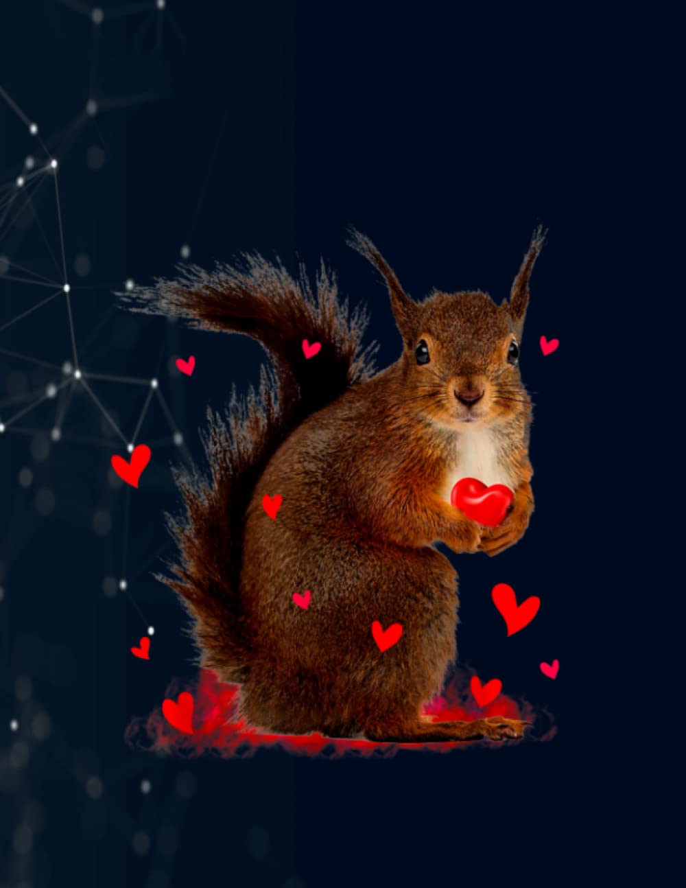 Funny Squirrel Valentines Day Couple Squirrel Valentine Notebook 130 Pages / Large 8.5''x11''