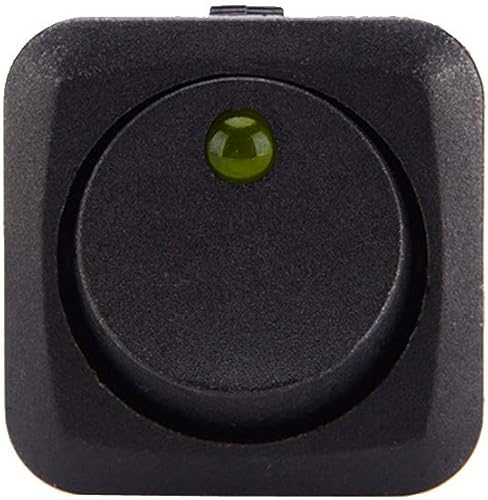 Miniatura 10 de ESUPPORT Interruptor de palanca de luz LED azul de punto redondo de 0.984 in, 12 V, 25 A, tablero de tablero de encendido y apagado, paquete de 5