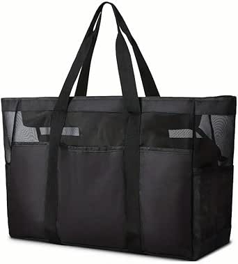 Amazon.com | XXL Large Capacity Canvas Beach Tote Bag - Foldable