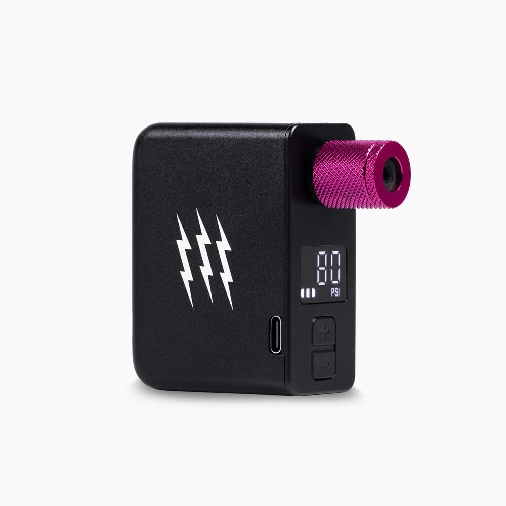 Muc-Off AirMach Mini Gonfleur Électrique Pro – Pompe Digitale Portable avec Écran LED et Batterie USB-C
